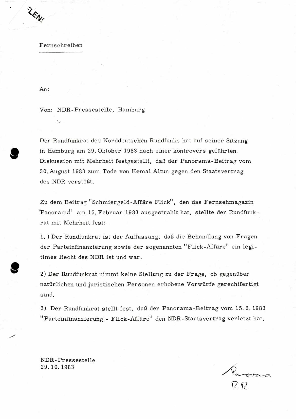 Pressespiegel zum Verstoß gegen den Staatsvertrag des NDR